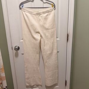 House of CB Cream Knit Flare Leg Lounge Pants Size L